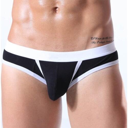 Awesome Bikini Mens Briefs Sexy Charming Penis Hole Design Male Undershorts Mini Protruding Pouch Elastic Covered Calzoncillos