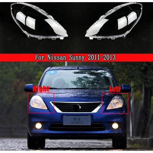 Car Clear Headlight Lens Cover Replacement Headlight head light lamp Shell Dust For Nissan Sunny 2011 2012 2013