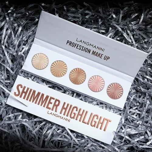 Colorful Highlighter Powder Glitter Palette Makeup Glow Face Contour Shimmer High Light Makeup Cosmetics TSLM1