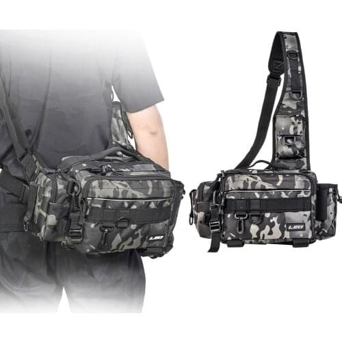 Fishing Tackle Storage Bag Outdoor Shoulder Cross Body Backpack Large Capacity Hunting Shoulder Bag Outdoor Camouflage Cross Bag