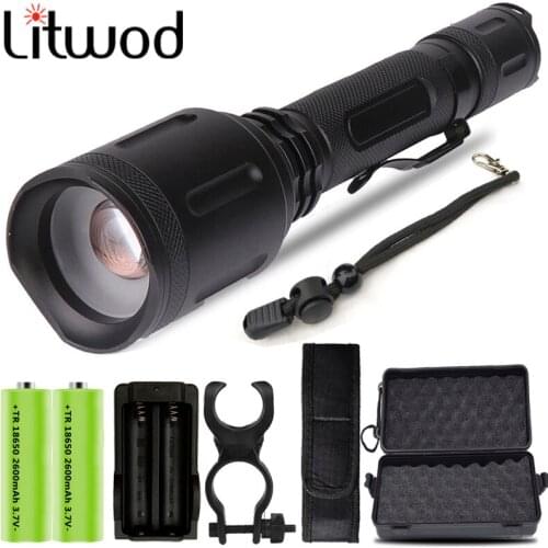 XHP70.2 Super Bright LED Flashlight Adjustable Aluminum Zoom Waterproof IPX6 Power Supply 2 Pcs 18650 Battery Flashlight Lantern