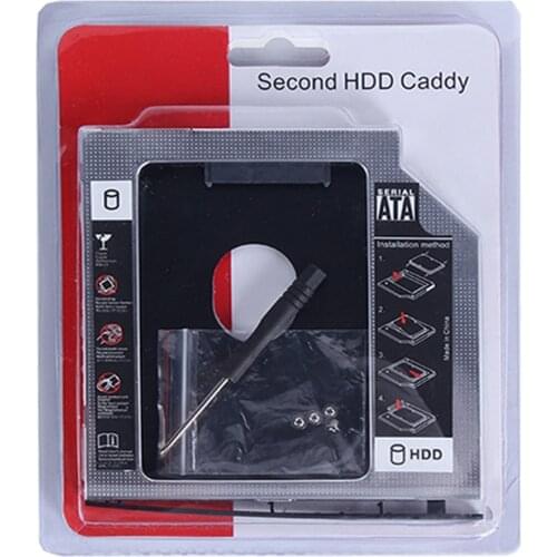 Universal 9.5mm 12.7mm SSD HD SATA Hard Disk Drive HDD Caddy Adapter Bay For CD DVD Rom Optical Bay Apple-MacBook Pro A1278