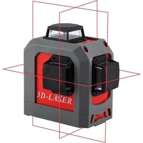 12 Line 3D Laser Level 360° Horizontal Vertical Self-leveling Red Line Laser Level Tripod Base Home/Building Construction Tools