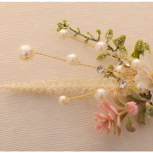 Women 3PCS Flower Hairpin with Pearl Mesh Wedding Hair Pins for Lady Bridal Hair Accessories Bride Head Fashion Jewelry Trendy