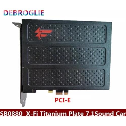 Free transportation SB0880 Sound Card X-Fi Titanium Plate 7.1 DTS optical fiber PCI-E sound card
