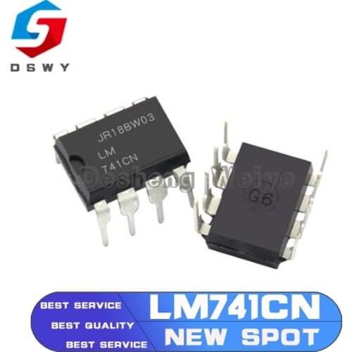 10PCS LM741CN DIP8 LM741 DIP DIP-8 741CN DIP-8 Operational Amplifier LM741C