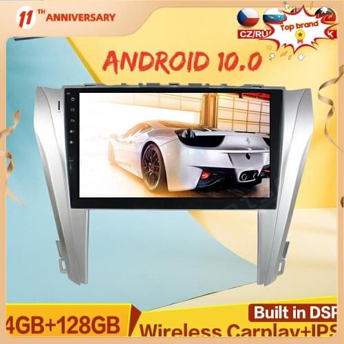 128GB Android 10 for Toyota Camry 2015 - 17 Car Radio Player GPS Navigation Car Stereo Multimedia Player DSP Carplay DSP Carplay