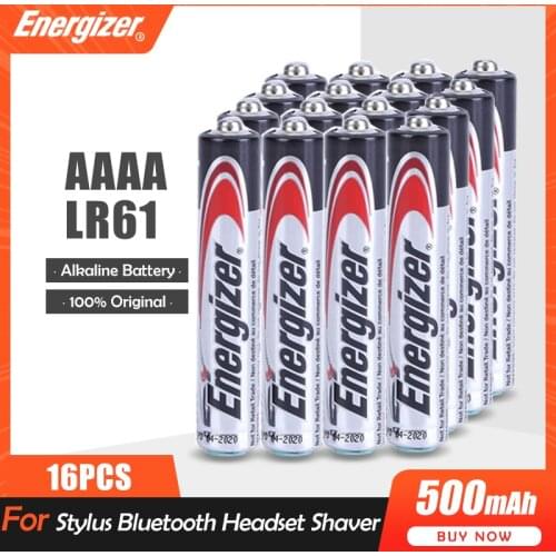 16PCS Energizer AAAA 1.5V Alkaline Batteries E96 LR61 For Laser Pen Stylus Bluetooth Earphone Touch Pen LR8D425 MN2500 MX2500