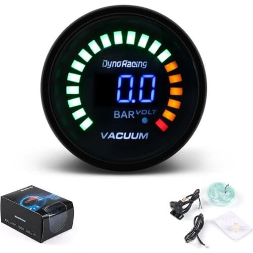 2" 52mm Universal Car Vacuum Gauge Bar Meter 12V Blue Digital LED Pressure Gauge Y98E