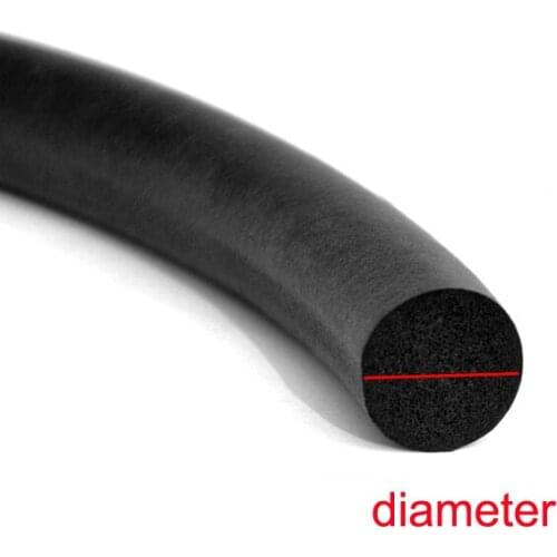 3 meters diameter 10mm - 14mm epdm black O auto door seal protector car door rubber foam sealing filler strip weatherstrip