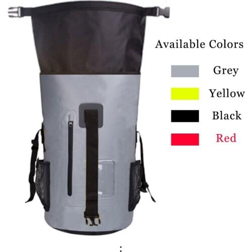 30L Waterproof Backpack Roll Top Dry Bag for Kayaking, Boating, Rafting, Surfing, Swimming, Easy Access Front Zippered Pocket