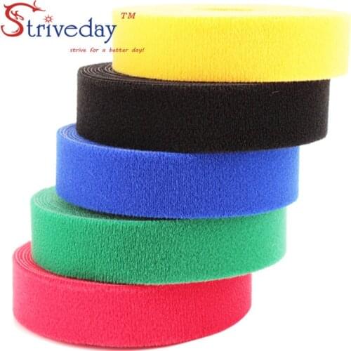 5 Meters/roll magic tape nylon cable ties Width 1.5cm wire management cable ties DIY 6 colors to choose from