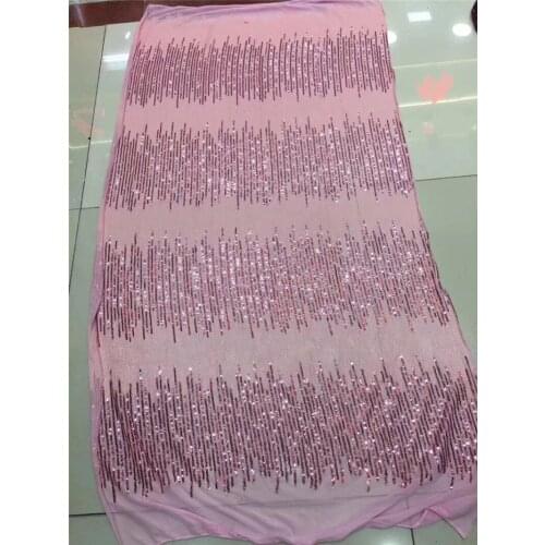 9 colors newest embroidery mesh tulle african sequins lace fabric YG-544 for evening dress