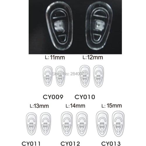 50Pairs(100pcs) Anti Slip Silicone Nose Pads For Eyeglasses Sunglass Glass Spectacles Eyewear