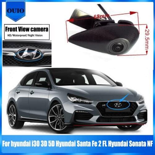 Car Front View camera For hyundai i30 3D 5D Hyundai Santa Fe 2 FL Hyundai Sonata NF Night Vision waterproof Parking LOGO Camera