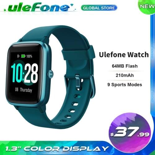 Ulefone Watch 1.3" TFT-LCD Bluetooth 5.0 210mAh Battery 5ATM Waterproof Smartwatch Daily Activity Monitoring Sport Style Watch