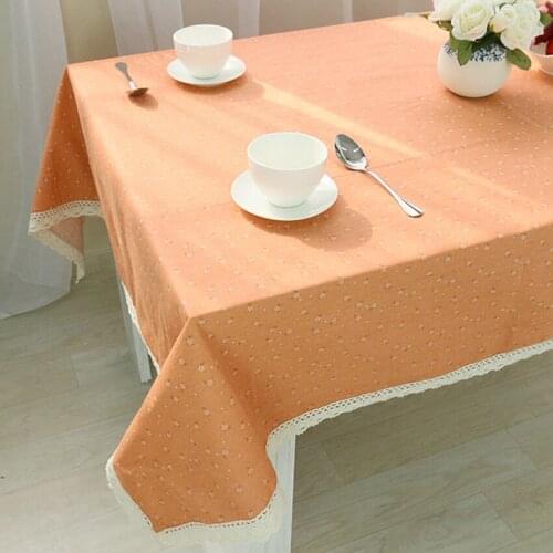 Decoration Cricheted Table Cover Floral Print Background Cloth Table Cloth Dining Tablecloths Banquet Furniture Dustproof Cover