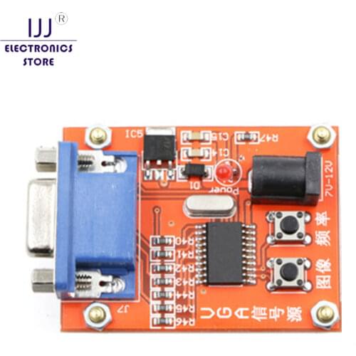 1PC VGA Signal Generator LCD Display Tester DC 7V-12V Power Input Signal Source Tester 15 Pin VGA Interface