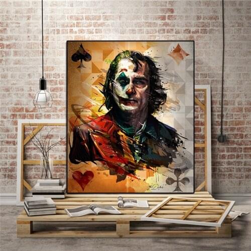 GOODECOR Poker Clown Painting Canvas Painting Clown Posters and Prints Wall Decoration Painting Living Room Decoration Painting