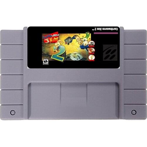 EARTHWORM JIM 2 16 bit NTSC Big Gray Game Card For USA Version Game Player