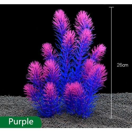 26cm underwater artificial plastic aquatic plant accessories aquarium fish tank green chrysanthemum landscape lawn