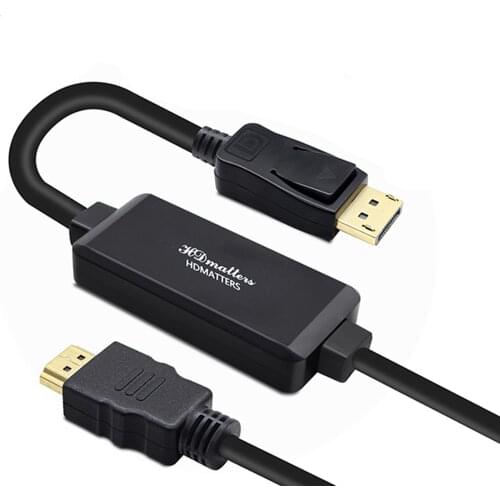 Active 4K 30Hz HDMI-compatible to Displayport 1.2 converter adapter cable 1.8m HDMI in DP out for PS5 PS4 PC Laptop to monitor