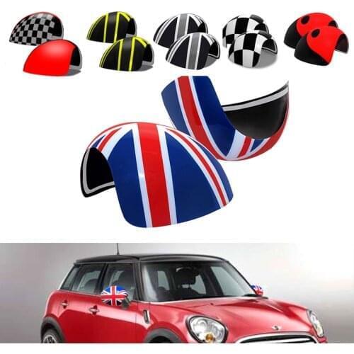KJAUTOMAX For Mini Cooper R56 R60 R61 2006-2012 Plastic Protective Shell Rearview Side Mirror Cover Caps Manual Power 2PCS
