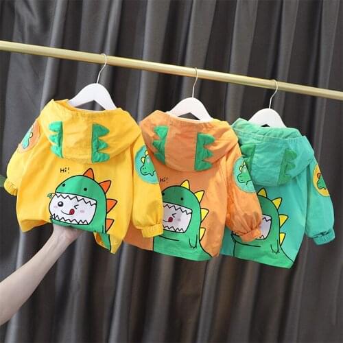 Boys Coat Spring Autumn Baby Girls Clothes Children Cartoon Hooded Jacket Toddler Casual Costume Kids Sportswear