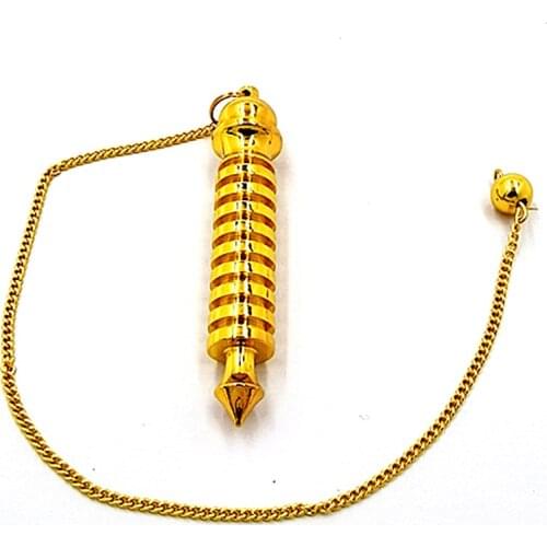 Metal Pendulum For Dowsing Divination Reiki Healing Spiritual Wicca Women Men Amulet Screw Shape Pendule Radiestesia Charm Jewel