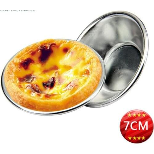7CM Egg Tart Mold Reusable Egg Tart Tray Aluminum Alloy Kitchen Bake Tools