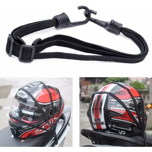 Motorcycle Flexible Retractable Helmet Luggage Elastic Rope Strap With 2 Hooks New hot sell