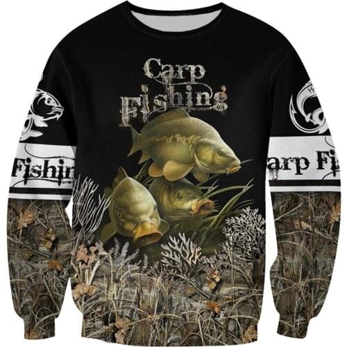 Animal Carp Fishing 3D All Over Printed Men Hoodie Harajuku Fashion Sweatshirt Unisex Casual Jacket Pullover Sudadera Hombre