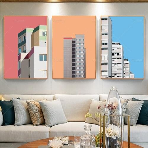 Brutalist Architectural Set Of 3 Posters - Bauhaus - Pop Art - Gallery Quality Prints - Wall Art Decor - Ideal Gift