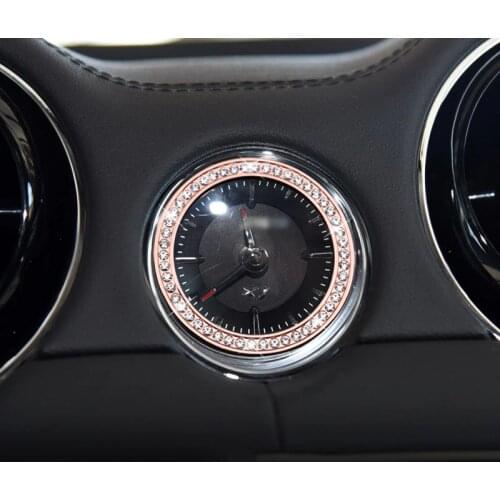 Car interior control clock decoration sticker for Jaguar XJ XJL diamond inlay alloy stickers car styling Accessories