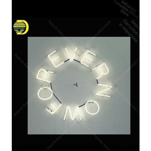 Neon Sign for Forever now Neon Bulb sign Beer Bar Pub Restaurant handcraft glass Neon Sign Light Metal Signs Garage Home Display