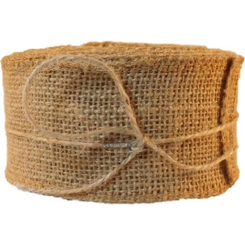 New 5cm x 10m Hessian Burlap Ribbon For Garland Material Roll Wedding Rustic Decor