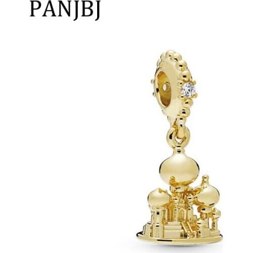 New Original Bead Gold Color Agrabah Castle Pendant Dangle Charm Fit Bracelet Necklace DIY Women Jewelry