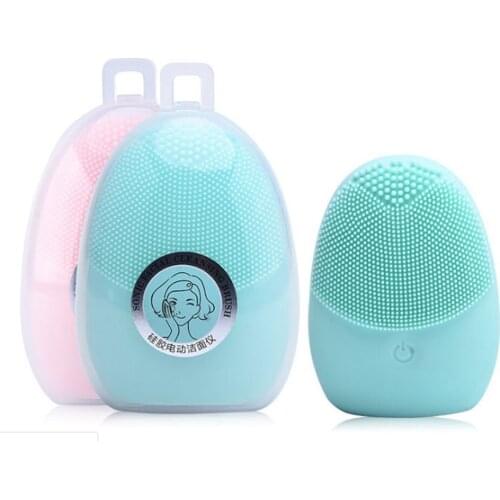 Cleansing brush equipment Electric facial cleanser Silicone waterproof vibration facial skin care pore deep cleansing massage