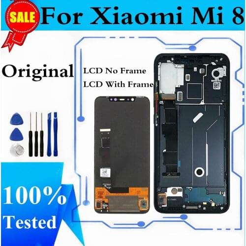 Original For Mi8 LCD Display Replacement For Xiaomi Mi 8 LCD Display Touch Screen Digitizer Assembly For Xiaomi 8 M1803E1A