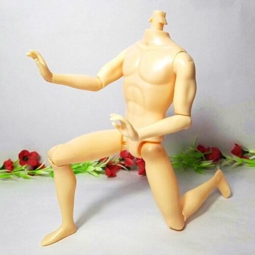HOT Doll Male Naked Body Necessary For Baby Dolls DIY All Joints Moveable Boy Body Toy Doll without Head 1PC