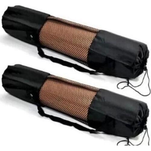 Portable Black Yoga Backpack Yoga Mat Bag Waterproof Yoga Bag Pilates Fitness Mesh Bags Adjustable Strap Sport Tool Accessories