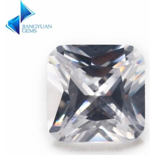 Size 3*3~10x10mm Square Octangle Shape Princess Cut 5A White CZ Stone Synthetic Gems Cubic Zirconia