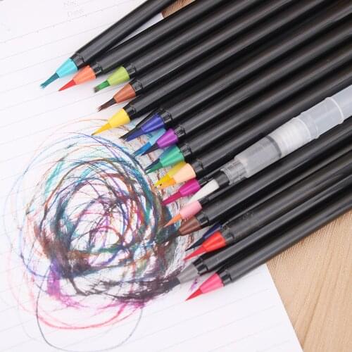20 Color Artist Oil Pen Water Color Drawing Calligraphy Pen With Water Brush