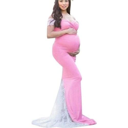 Sexy Long Maternity Clothes Pregnancy Dress Photography Props Dresses For Photo Shoot V-neck Dresses For Pregnant Women Clothing