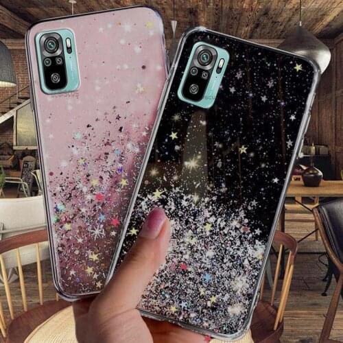 Silicone Girly Glitter Diamond Case for Redmi Note 10T 10 10S 9s 9 Pro 8 8T Redmi 9T 9C NFC 9 9AT 9A 8A