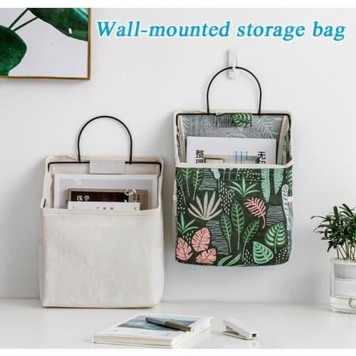 Сумка Wall Hanging Storage Bag With Side Pocket Dormitory Over The Door Canvas Bedside Organizer Pockets With Frame Xh8z