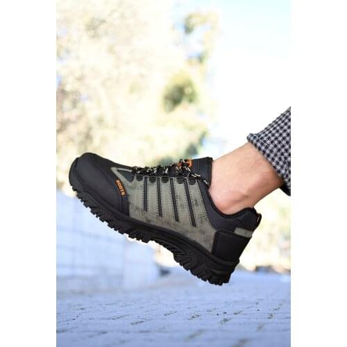 Riccon Khaki Black Men 'S Trekking Shoes 0012115