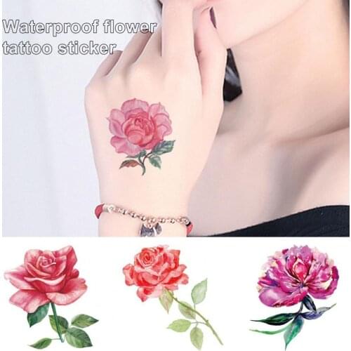 Waterproof Temporary Tattoos Sticker Long-lasting Body Art Fake Tatoo Flower Pattern Temporary Tattoo Stickers
