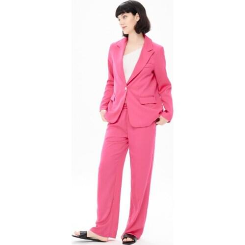 2021 2 piece set suit Blazer Women Elegant High Fashion Casual Chic Office Lady ZA women Blazer Outfits Pants Sets Woman