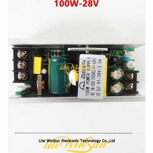 100W-28V Power Supply Board for LED Stage Lighting 100mm Length 110V 220V Input DC Output 28V